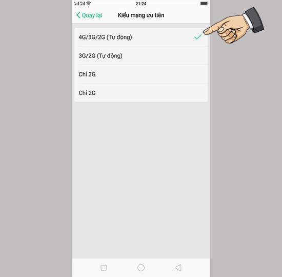 Chọn mạng ưu ti&ecirc;n